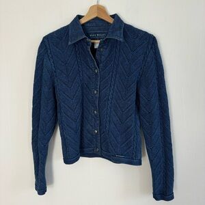 vintage Blue Willi's Denmark cable knit sweater